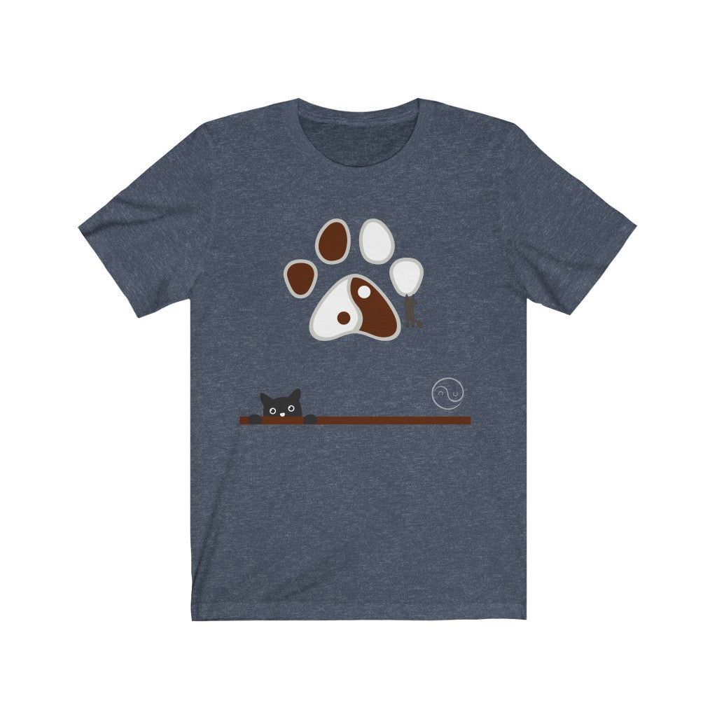 Cat Paw Yin Yang - Unisex Jersey Short Sleeve Tee