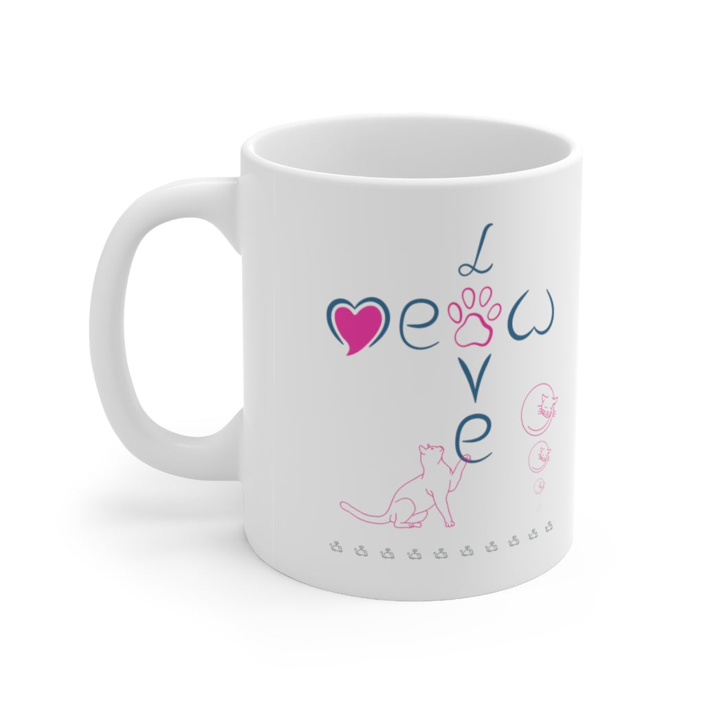 Love...Meow....! - Ceramic Mug 11oz