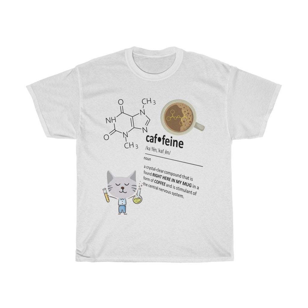 Caffeine Molecule  - Unisex Heavy Cotton Tee