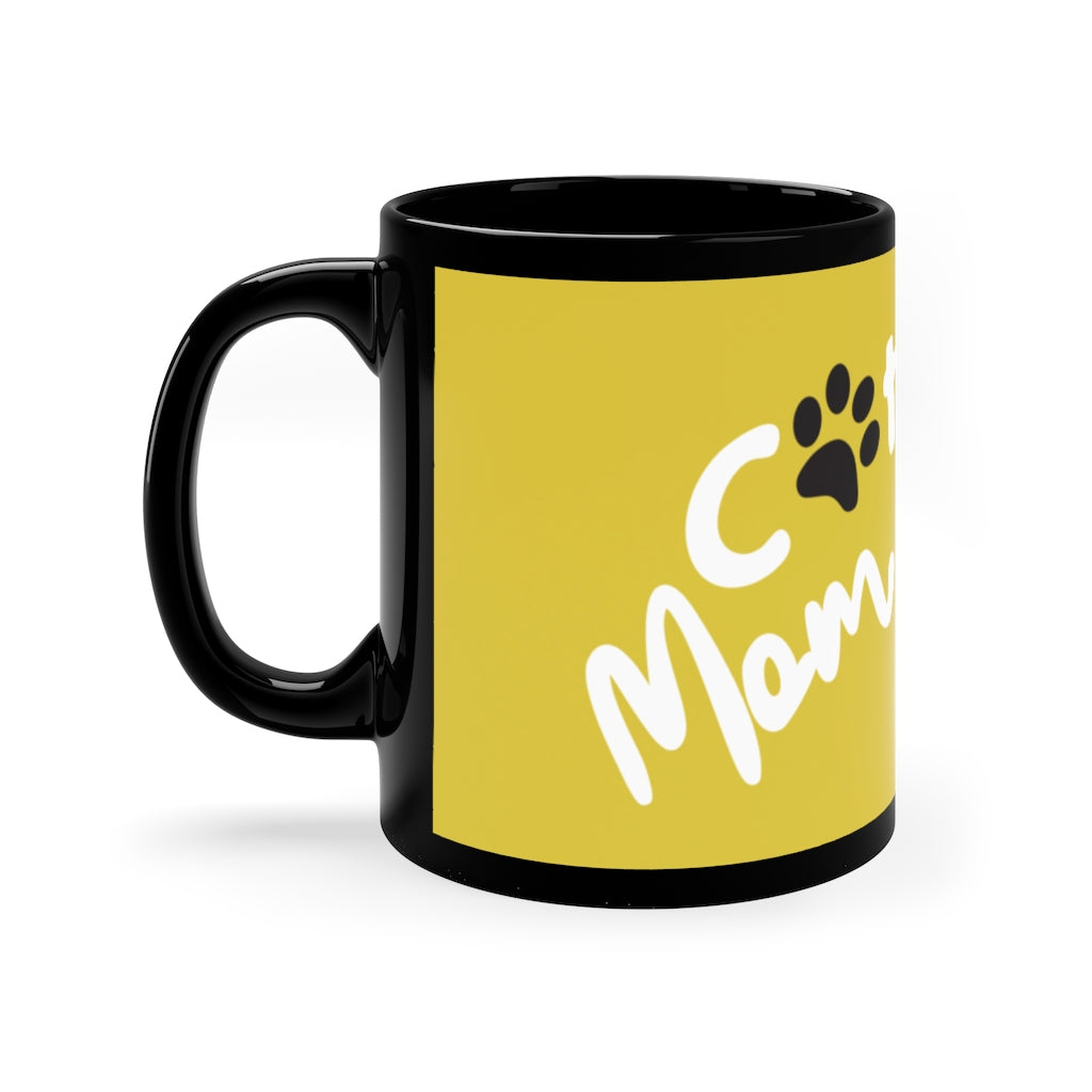 Cat Mom  -  11oz Black Mug