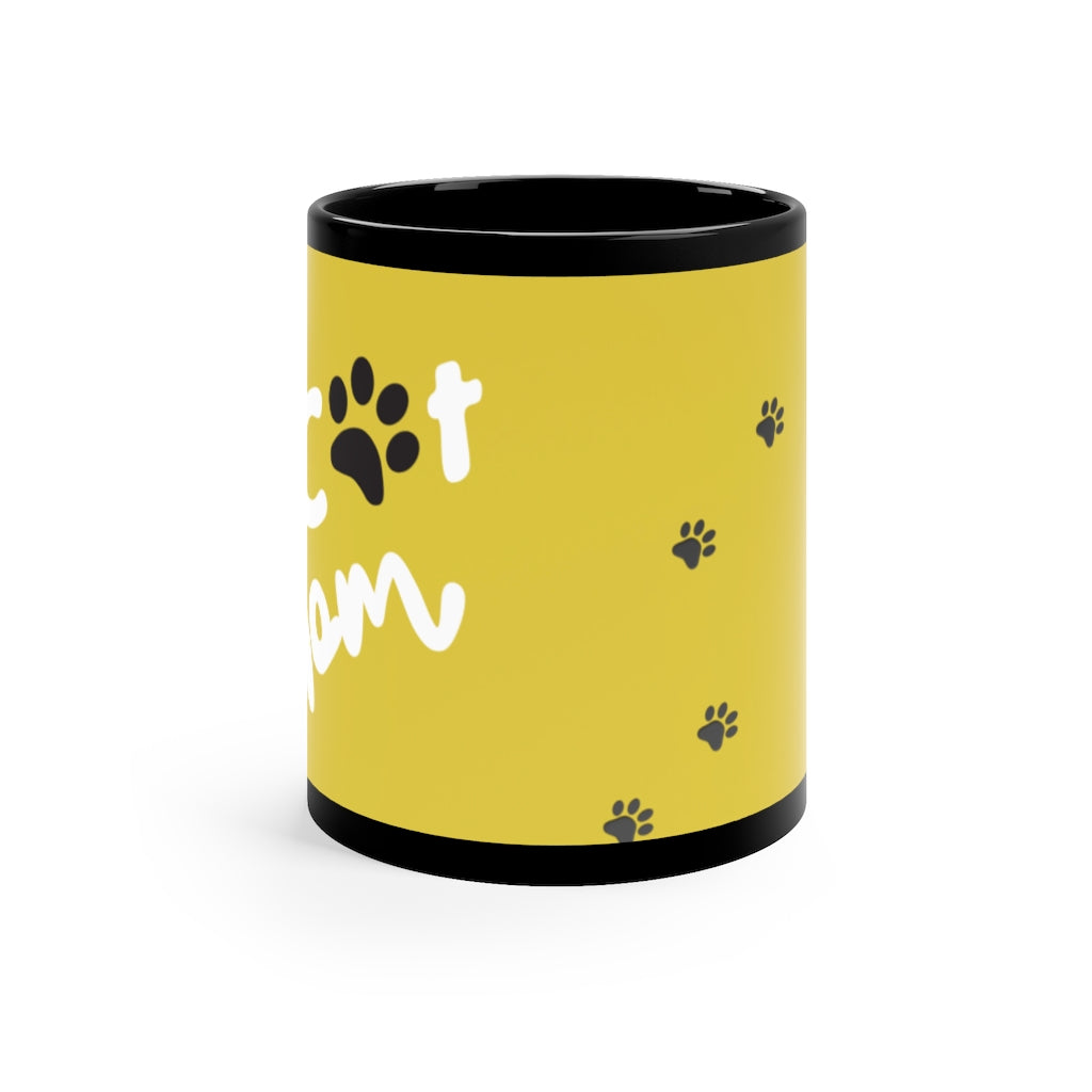 Cat Mom  -  11oz Black Mug