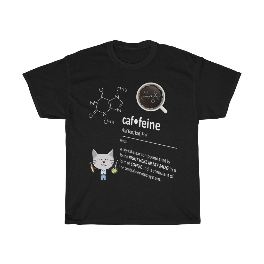 Caffeine Molecule  - Unisex Heavy Cotton Tee