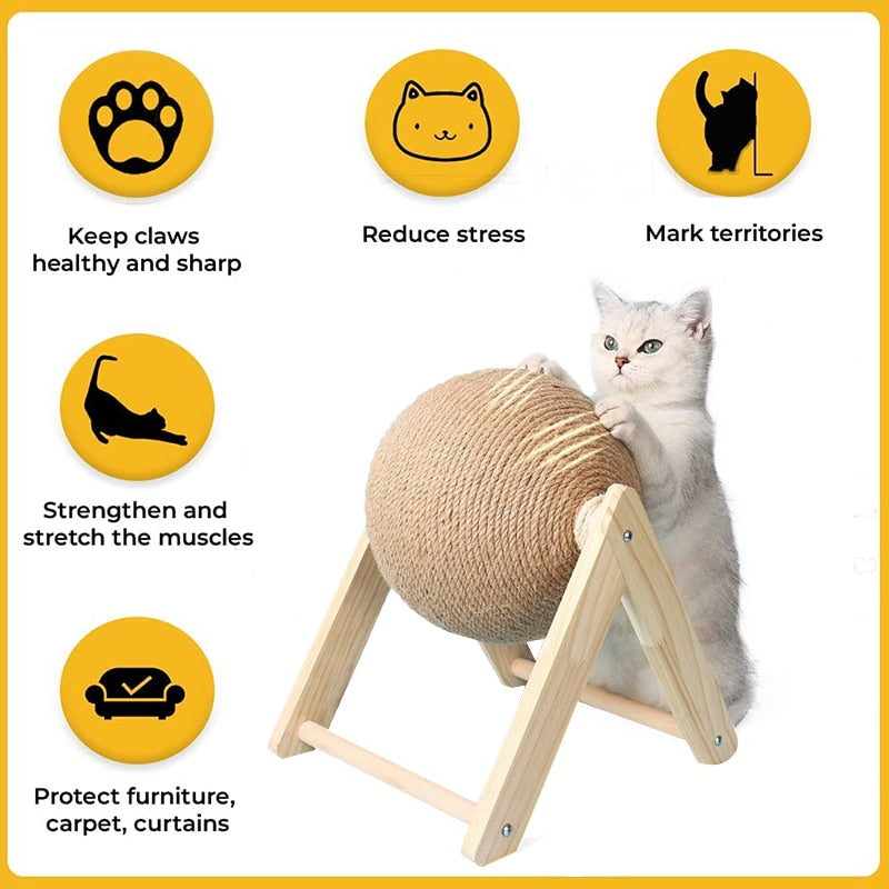 Cat Scratching Sisal Ball - [NO MORE BORED CATS!]
